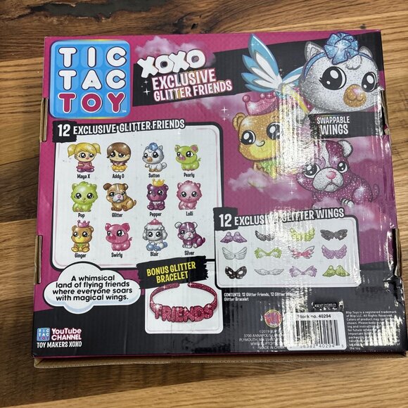 NOB TIC TAC TOY XOXO Exclusive 12 Glitter Friend 12 Wings Bonus Glitter Bracelet - Picture 3 of 4